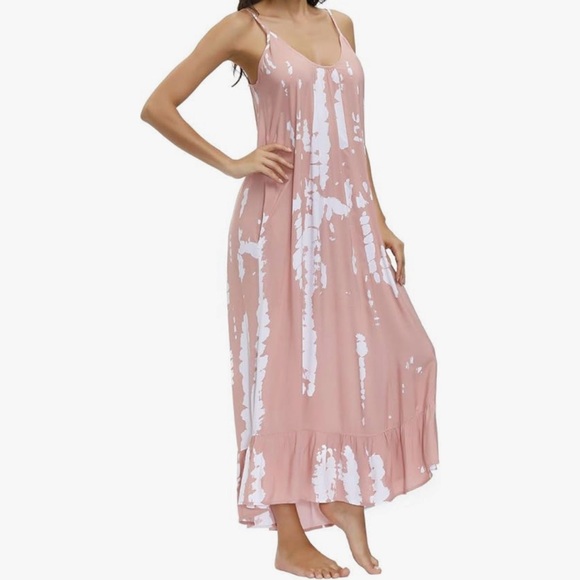 Boho Women's Pink Maxi Dress XXXL - Picture 2 of 3